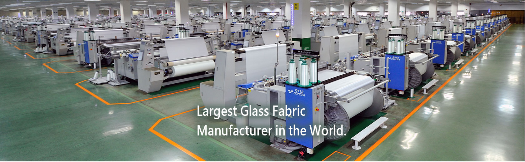 The biggest factory in the world which producing glass fabric.